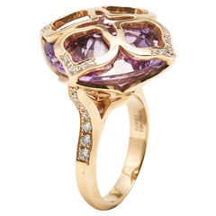 Imperiale Amethyst-Diamant-Cocktailring aus 18 Karat Roségold von Chopard Größe 53