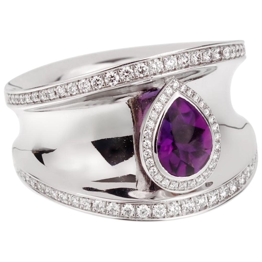 Chopard Imperiale Amethyst Diamond White Gold Ring