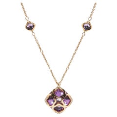 Chopard Imperiale Amethyst Diamonds 18k Rose Gold Long Necklace