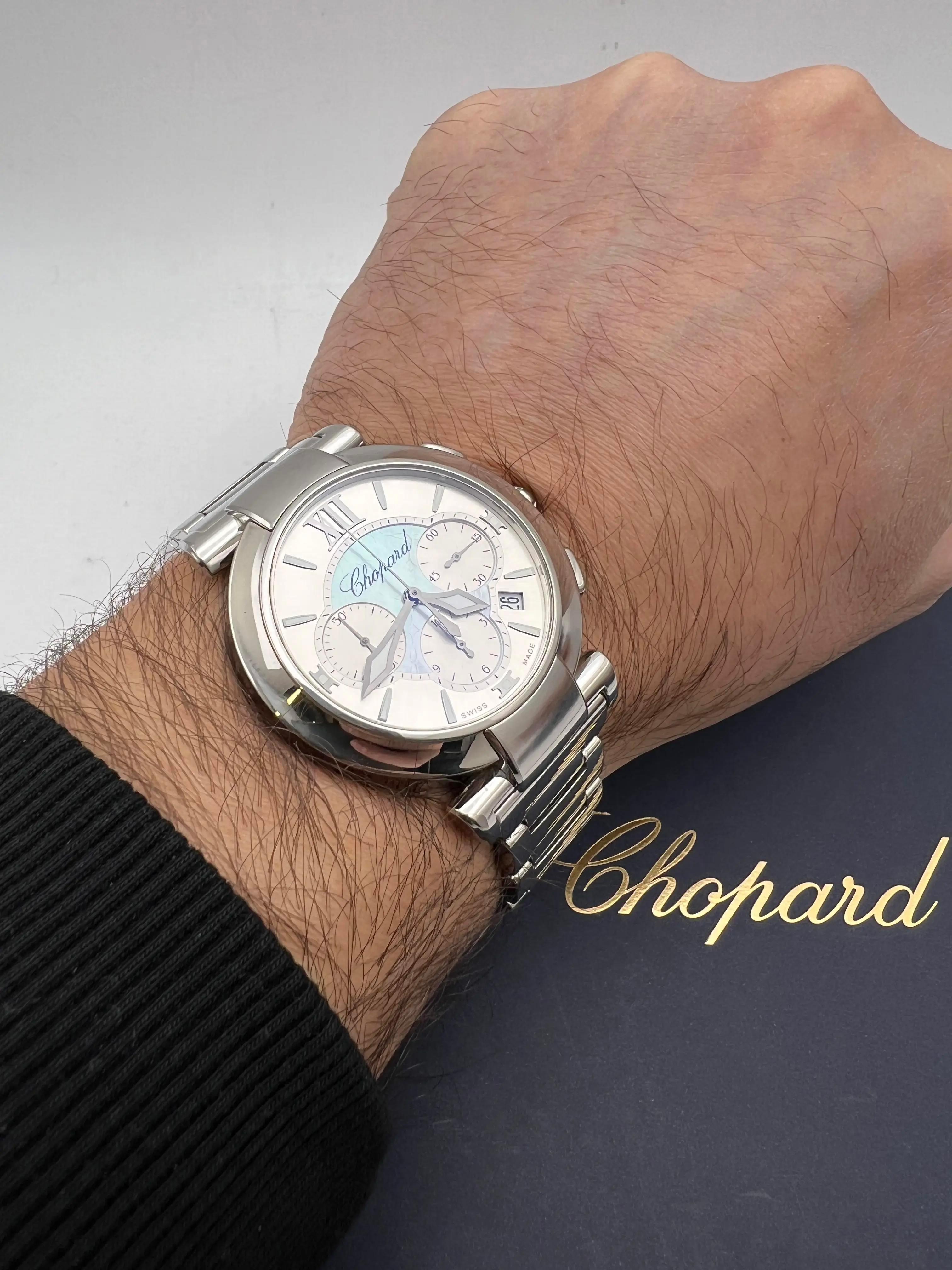 Chopard Imperiale Cronografo 40mm MOP Quadrante Argento 388549-3002 Scatola Documenti in vendita 1