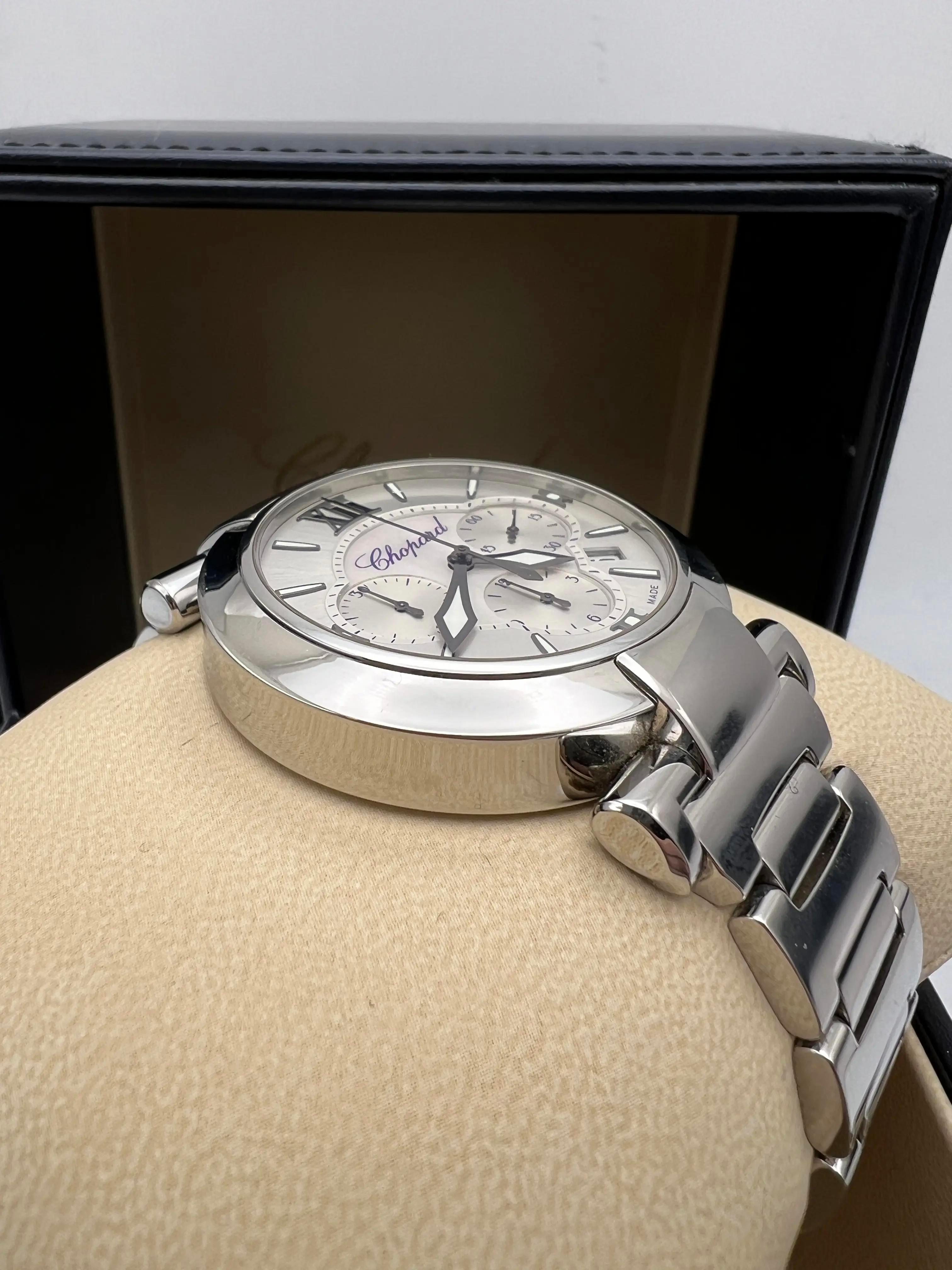 Chopard Imperiale Cronografo 40mm MOP Quadrante Argento 388549-3002 Scatola Documenti in vendita 4