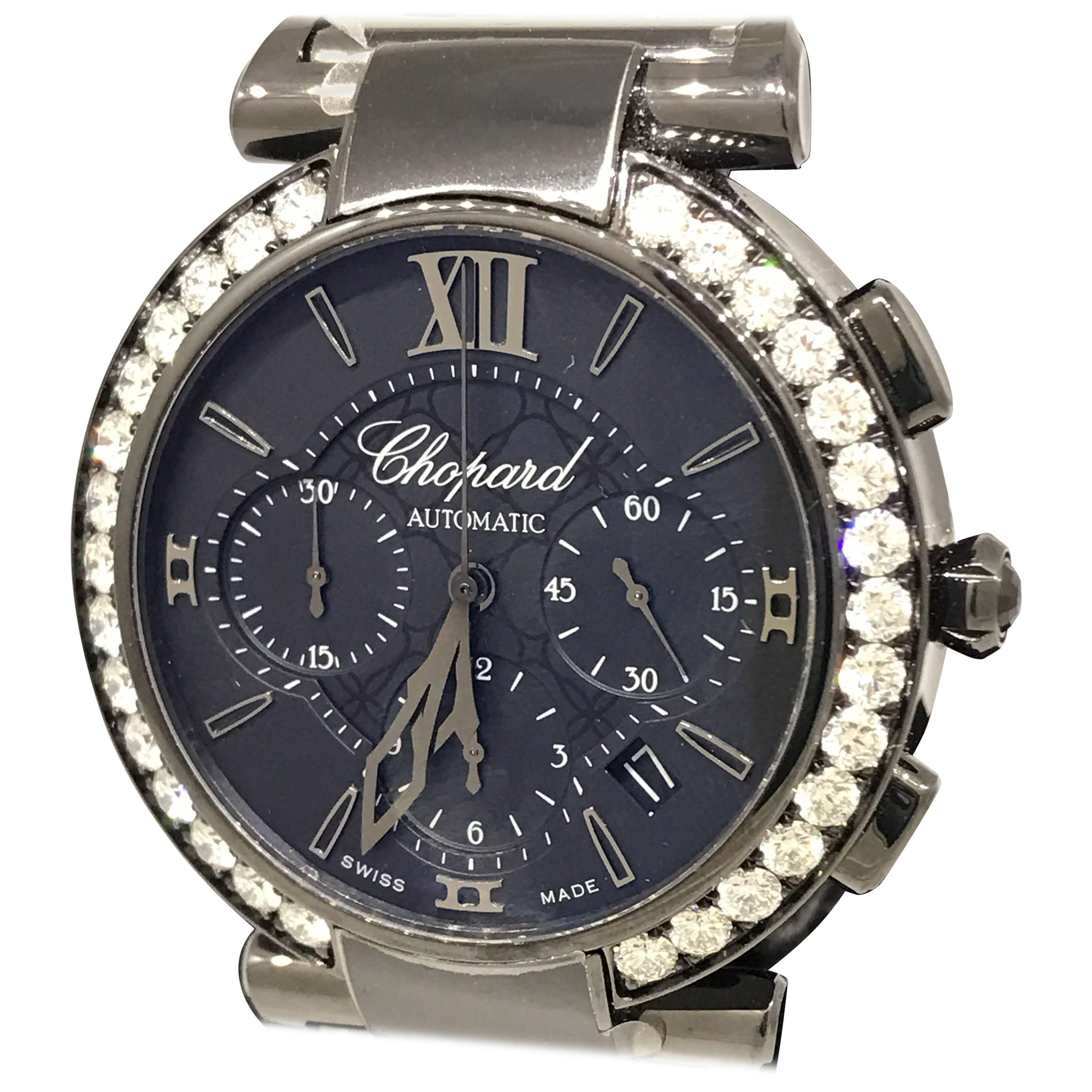 Chopard Imperiale Diamond Bezel Automatic Chronograph Ladies Watch 38/8549-3006 For Sale