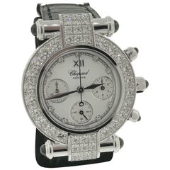 Chopard Imperiale White Gold & Diamond Chronograph Ladies Watch 38/3168-1025 New
