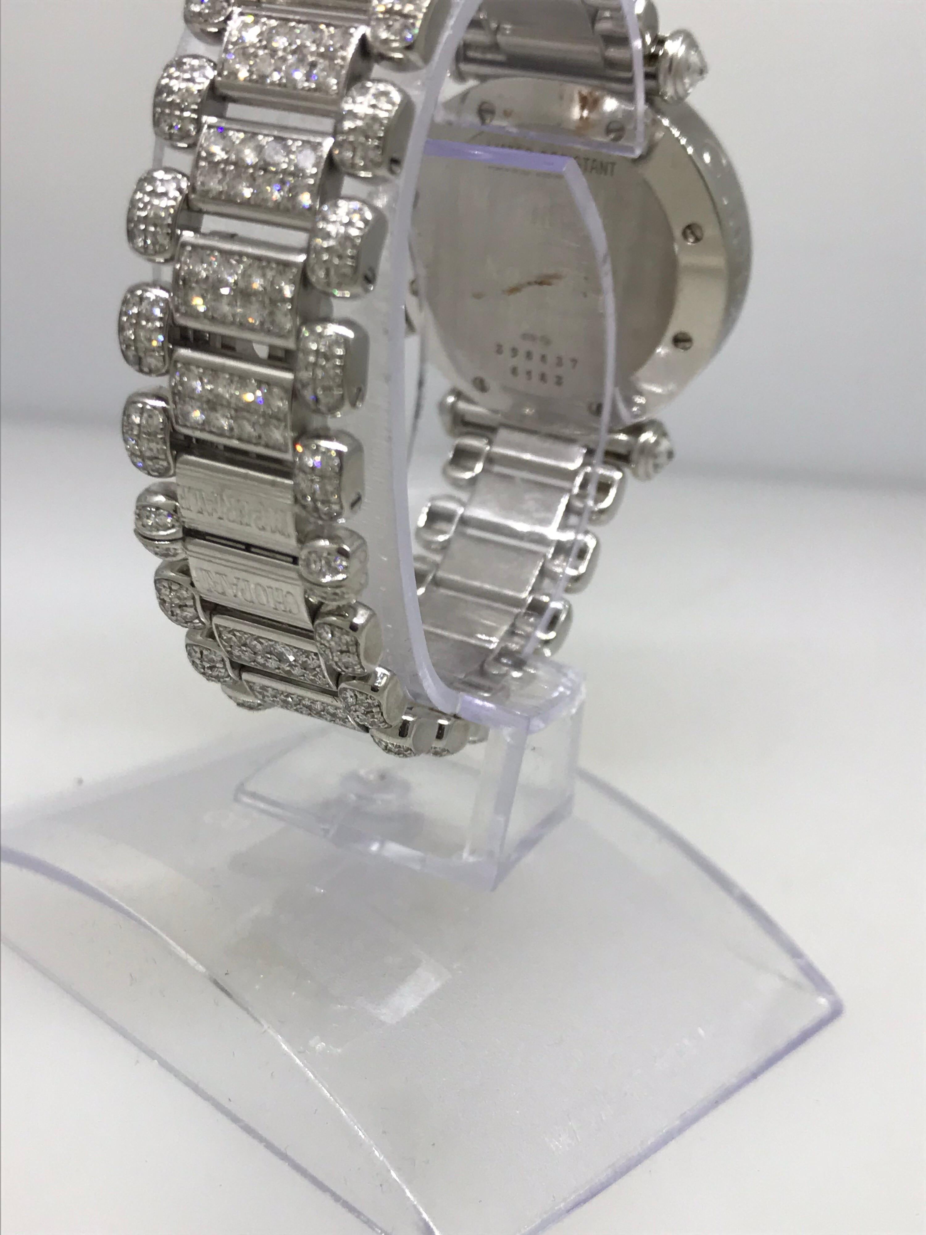 Chopard Imperiale White Gold Pavé Diamond Chronograph Bracelet Ladies Watch For Sale 1