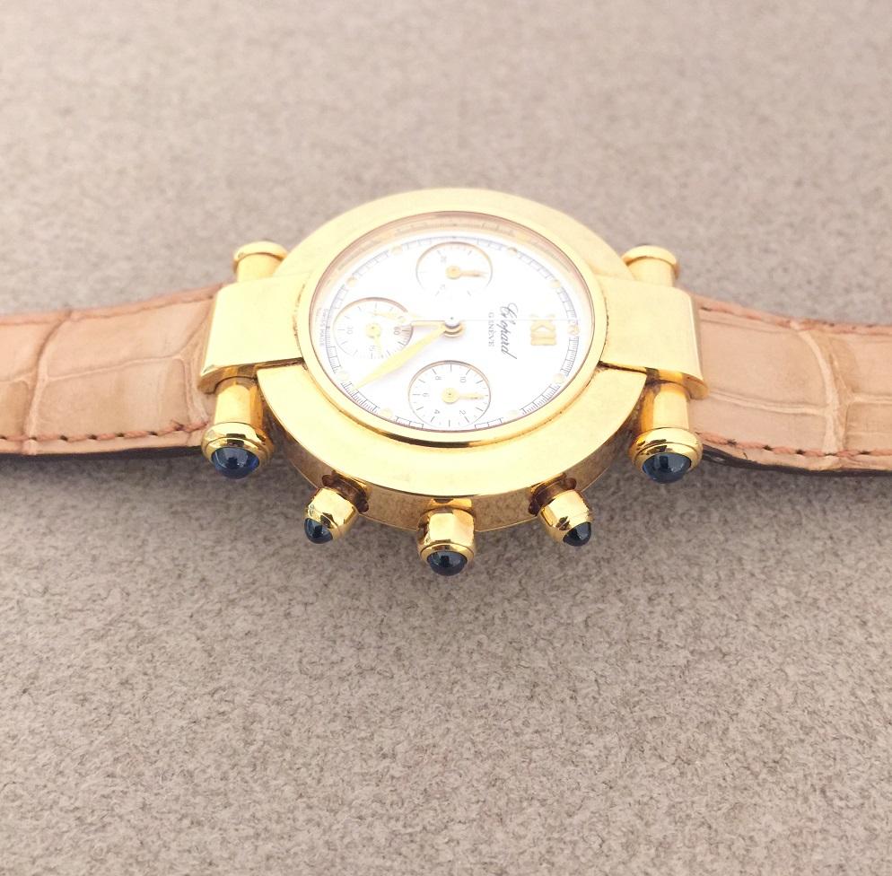 Chopard Imperiale Yellow Gold Chronograph Watch 38/3157/23 For Sale 1
