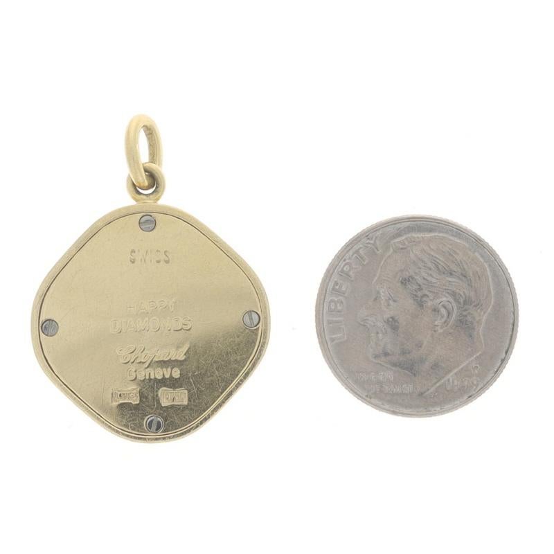 Chopard Pendentif lettre initiale en or jaune 18 carats flottant DH HD Monogram Excellent état - En vente à Greensboro, NC