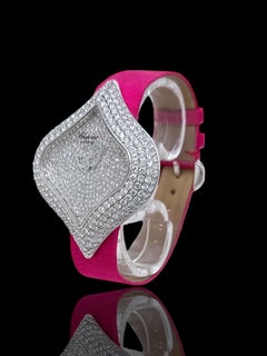 Chopard Joaillerie Pushkin 'Large One' in 18kt White Gold, Full Paved Diamonds