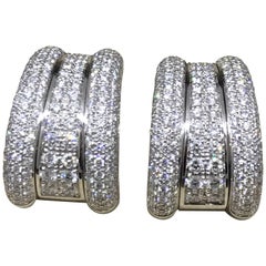 Chopard La Strada 18 Karat White Gold Pave Diamond Earrings