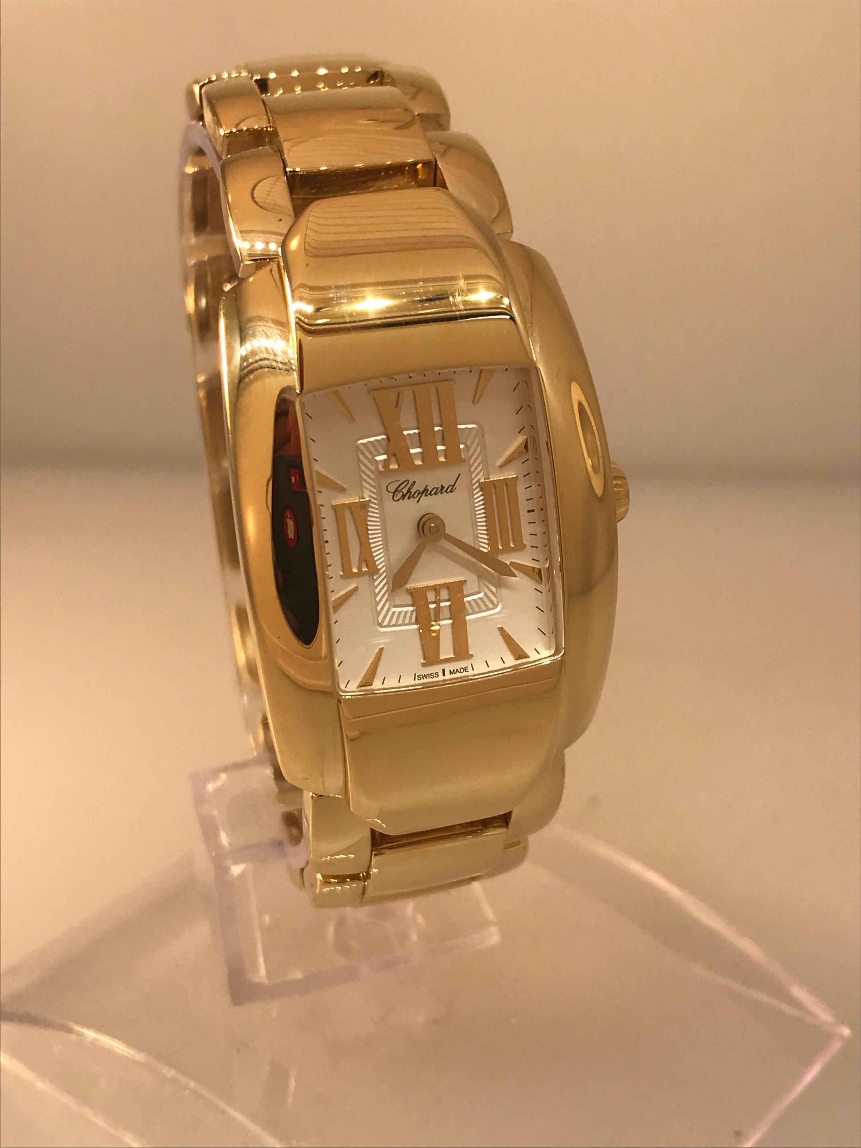 Chopard La Strada 18 Karat Yellow Gold Ladies Bracelet Watch 41/9254 For Sale 1