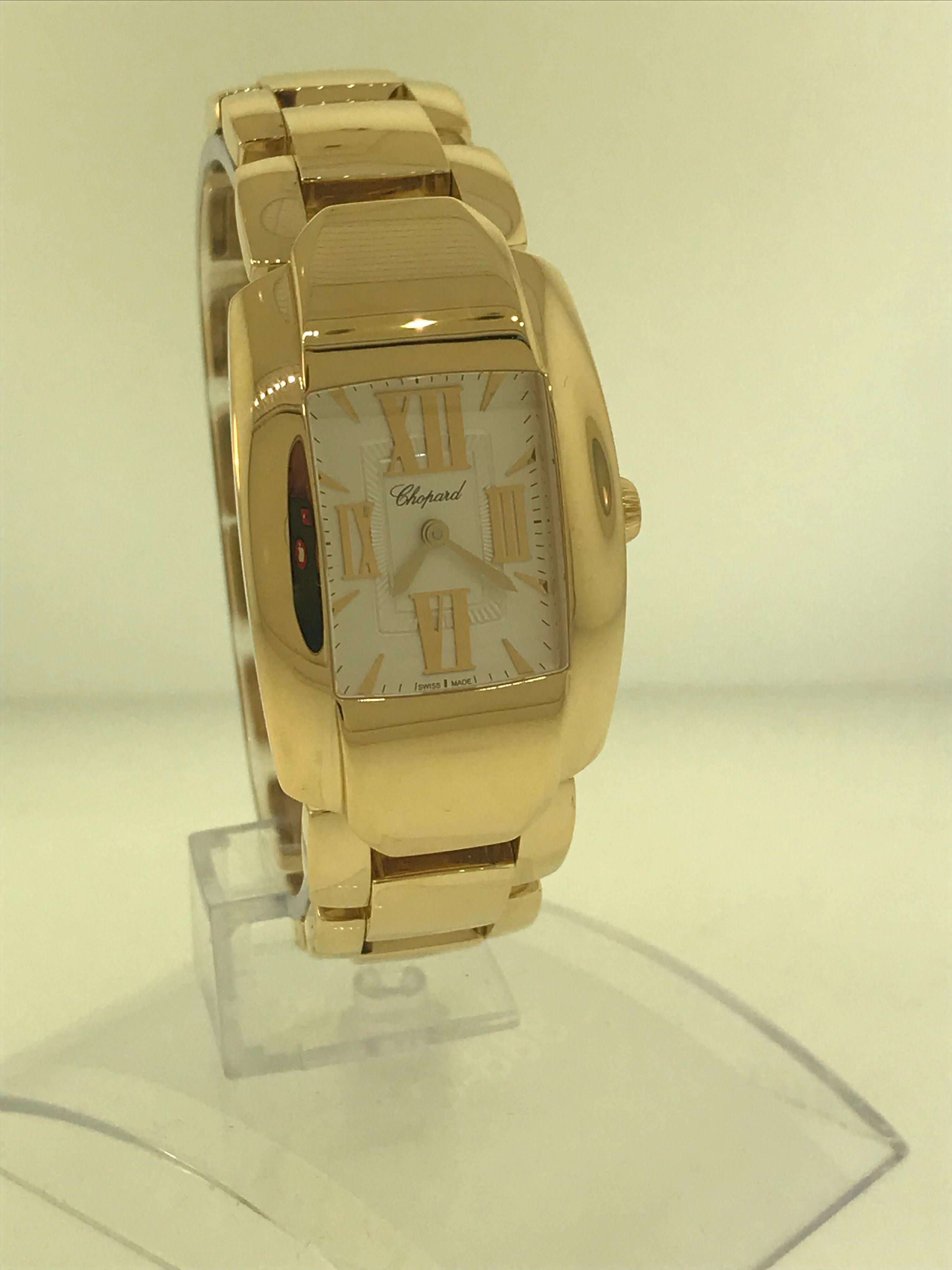 Chopard La Strada 18 Karat Yellow Gold Ladies Bracelet Watch 41/9254 For Sale 2