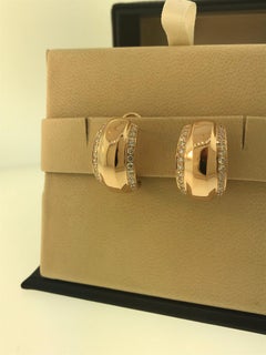 Chopard La Strada 18 Karat Rose Gold and Diamond Earrings 84/9402-5001