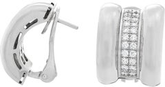 Chopard La Strada 18 Karat Weißgold Huggies mit Diamanten