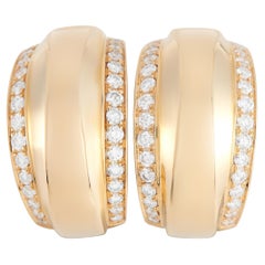 Chopard, boucles d'oreilles La Strada en or jaune 18 carats et diamants de 1,39 carat