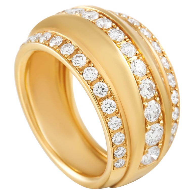 Chopard La Strada 18K Yellow Gold 1.78 Ct Diamond Ring For Sale at 1stDibs