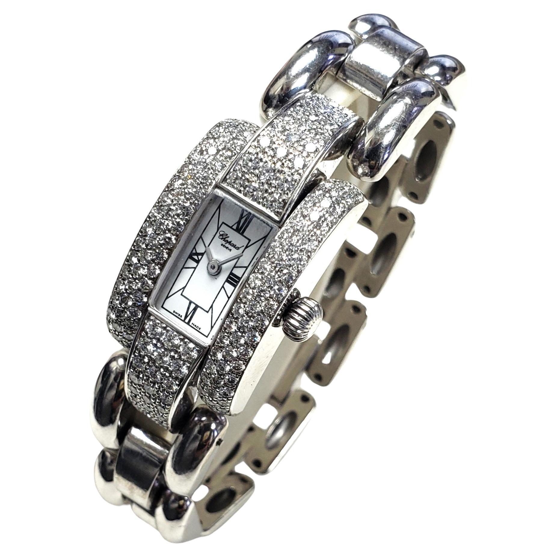 Chopard La Strada 533667 ladies Diamond watch 18K White Gold 7"  For Sale