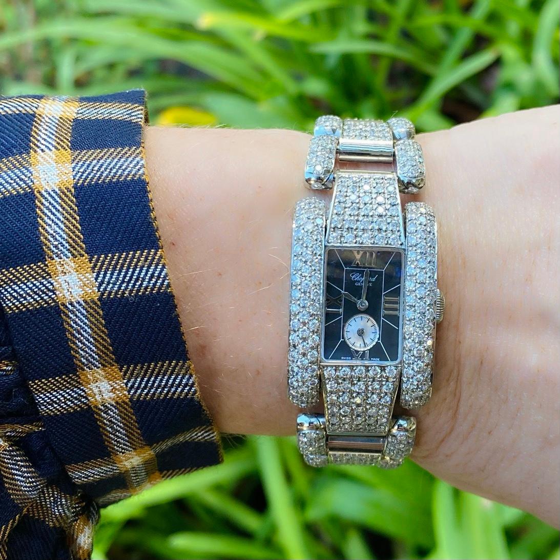 Round Cut Chopard La Strada Diamond Wristwatch For Sale