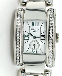 Chopard Montre La Strada en acier pour femmes avec diamants partiels sur le chaton