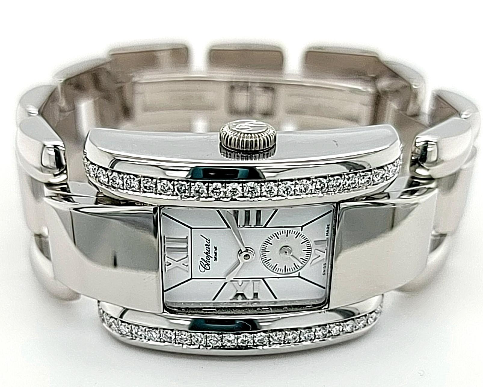 Chopard La Strada Ladies in Steel with Partial Diamond on Bezel In Excellent Condition For Sale In Antwerp, BE