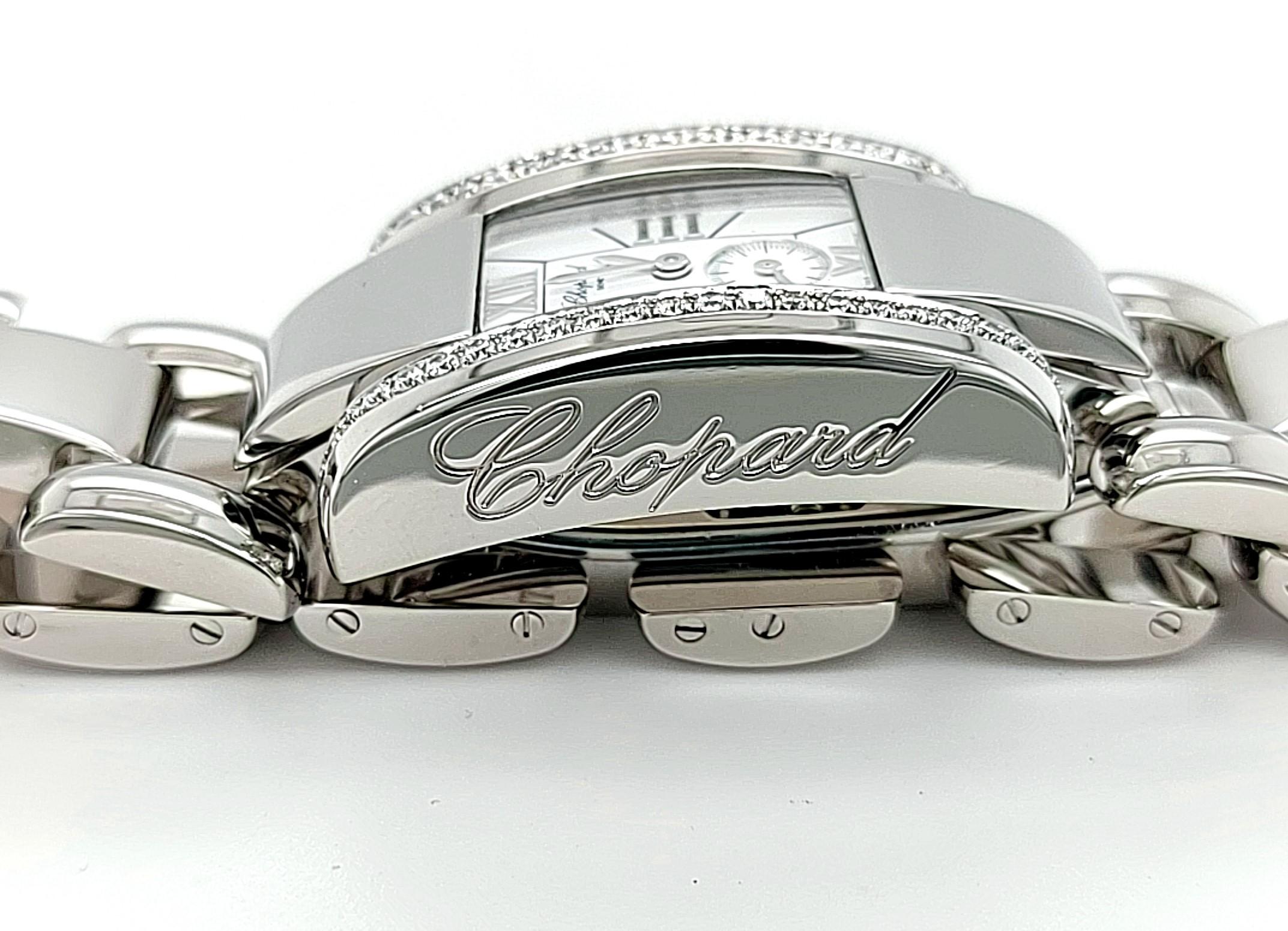 Chopard Montre La Strada en acier pour femmes avec diamants partiels sur le chaton Unisexe en vente