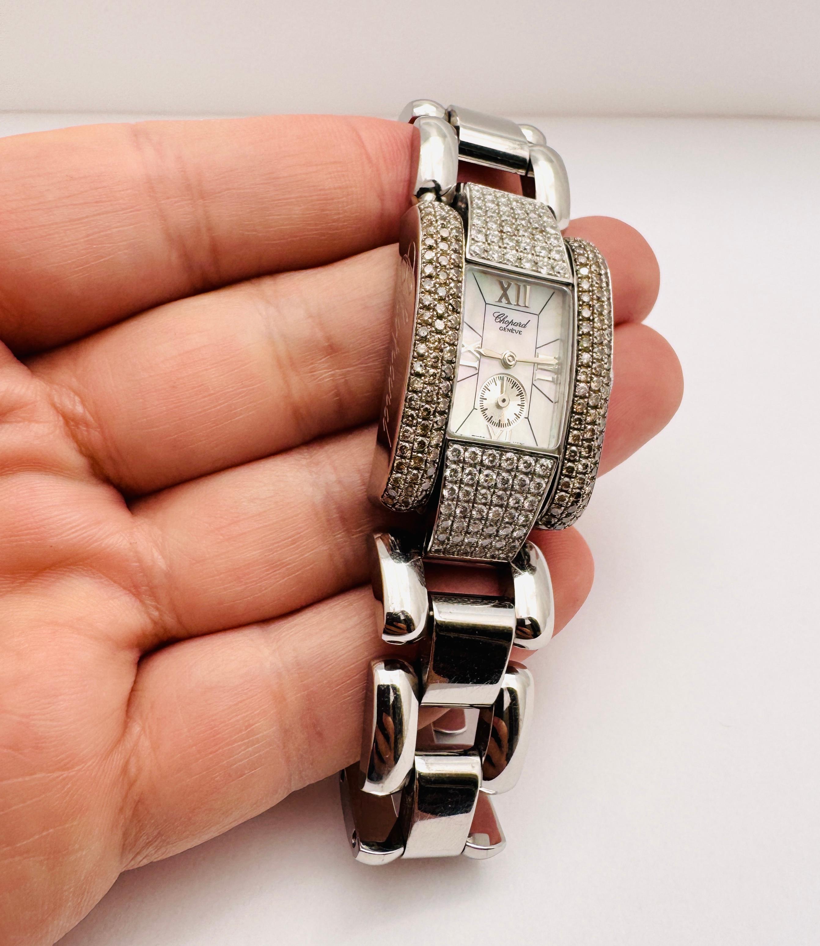 Chopard La Strada ref. 8357 Diamonds Mother Of Pearl Dial In Original Box For Sale 12