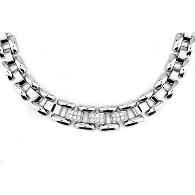 Modern Chopard La Strada White Gold Necklace with Diamonds For Sale