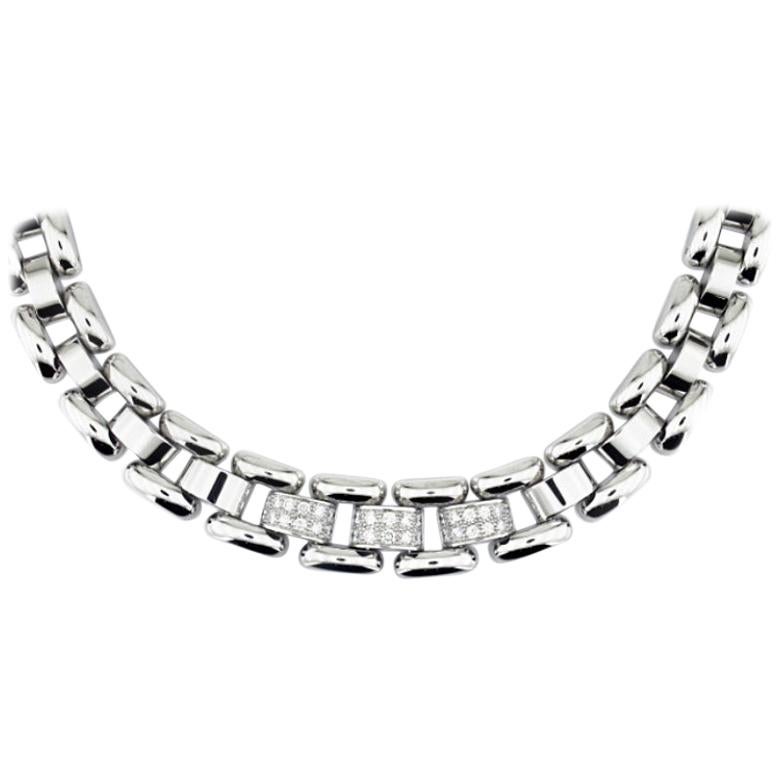 Chopard La Strada White Gold Necklace with Diamonds For Sale