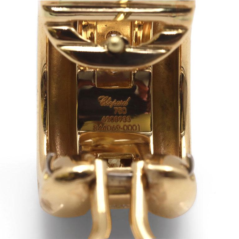 Chopard 'La Strada' Yellow Gold and Diamond Earrings 1