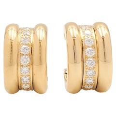 Chopard 'La Strada' Yellow Gold and Diamond Earrings