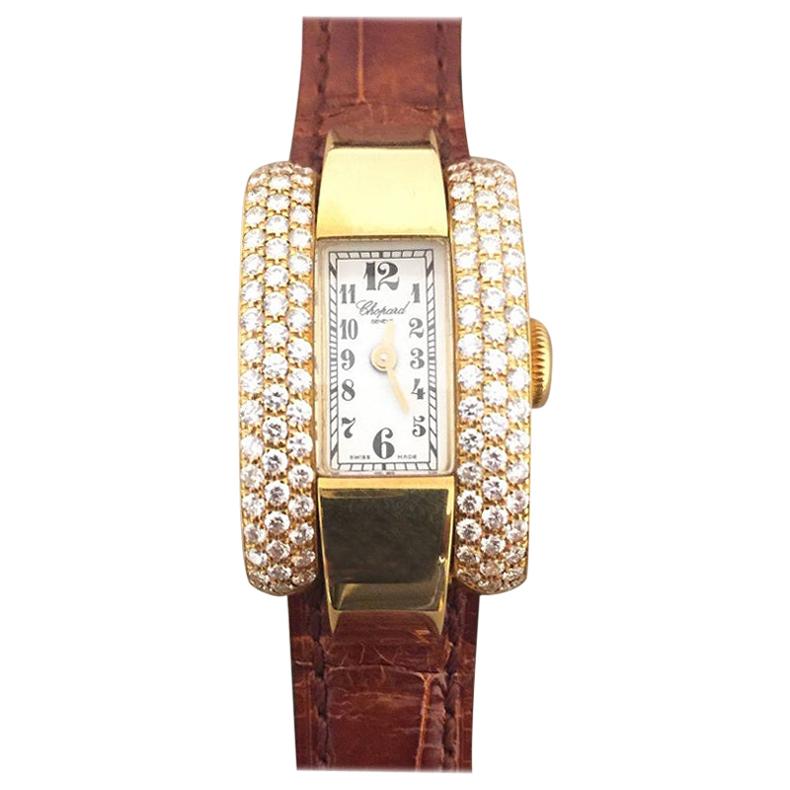 Chopard La Strada Yellow Gold and Diamond Ladies Watch 41/6659/8
