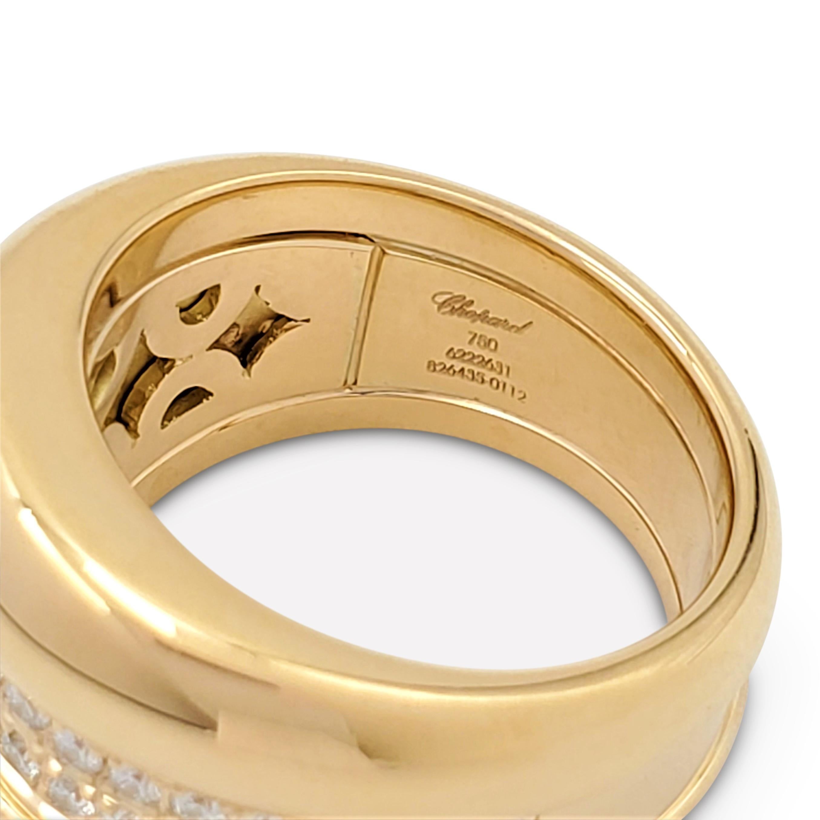 Chopard 'La Strada' Yellow Gold and Diamond Ring In Excellent Condition In New York, NY
