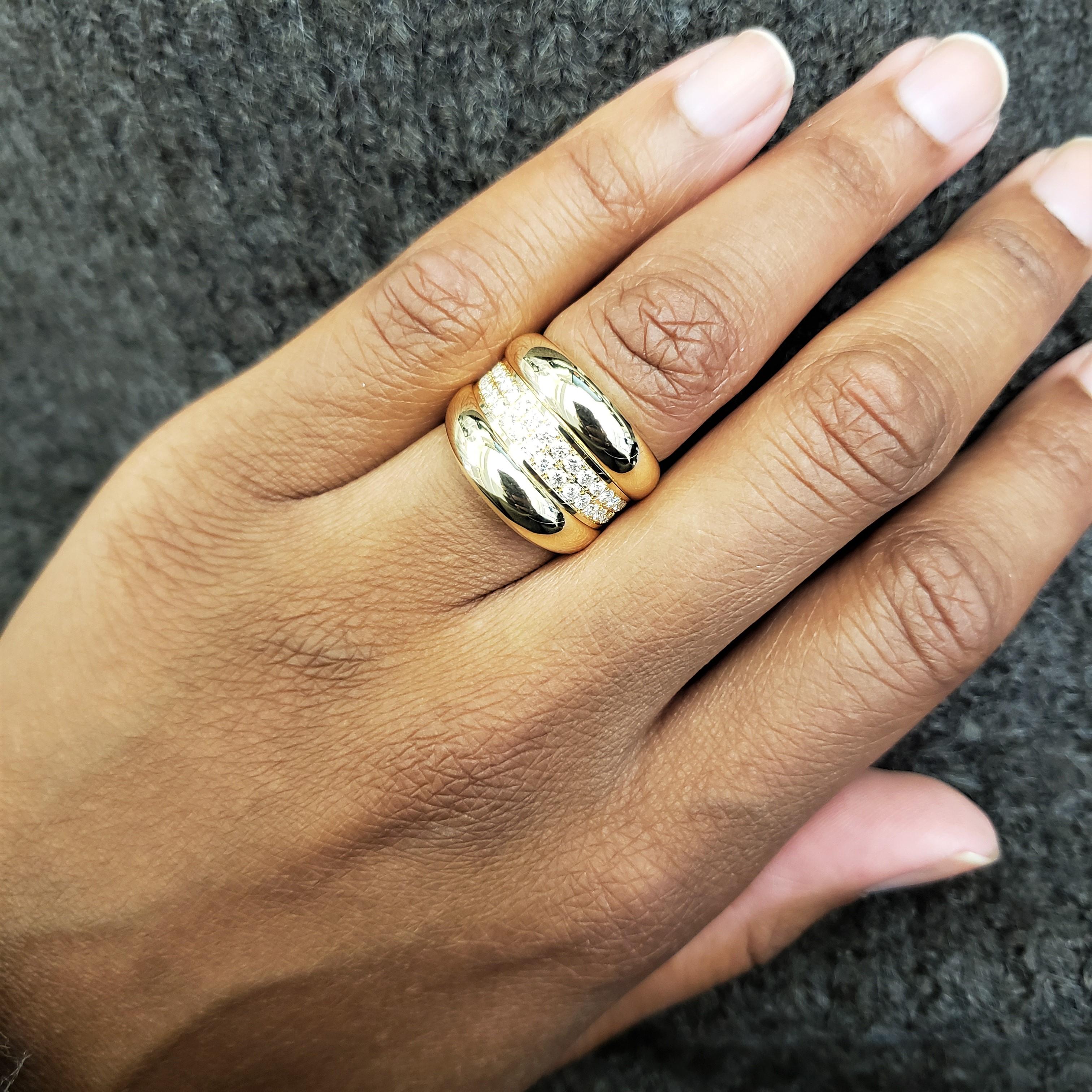 Chopard 'La Strada' Yellow Gold and Diamond Ring 2