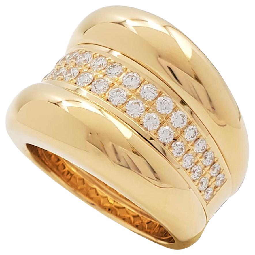 Chopard 'La Strada' Yellow Gold and Diamond Ring