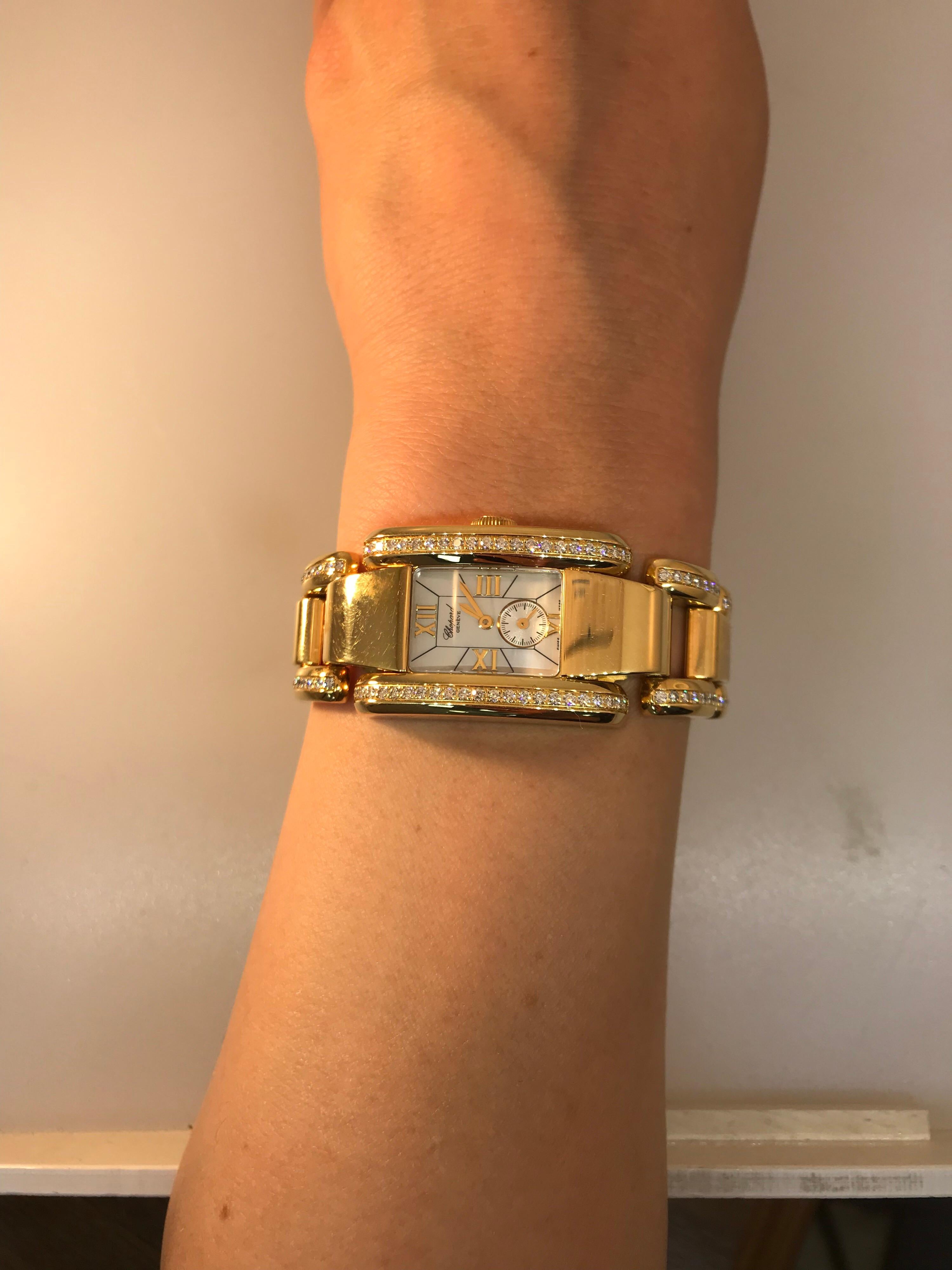 Chopard La Strada Yellow Gold and Diamond Bracelet Ladies Watch 41/6916 New For Sale 4