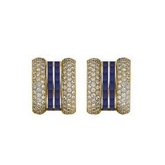 Chopard La Strada Yellow Gold Earrings with Sapphires