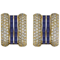 Chopard La Strada Yellow Gold Earrings with Sapphires