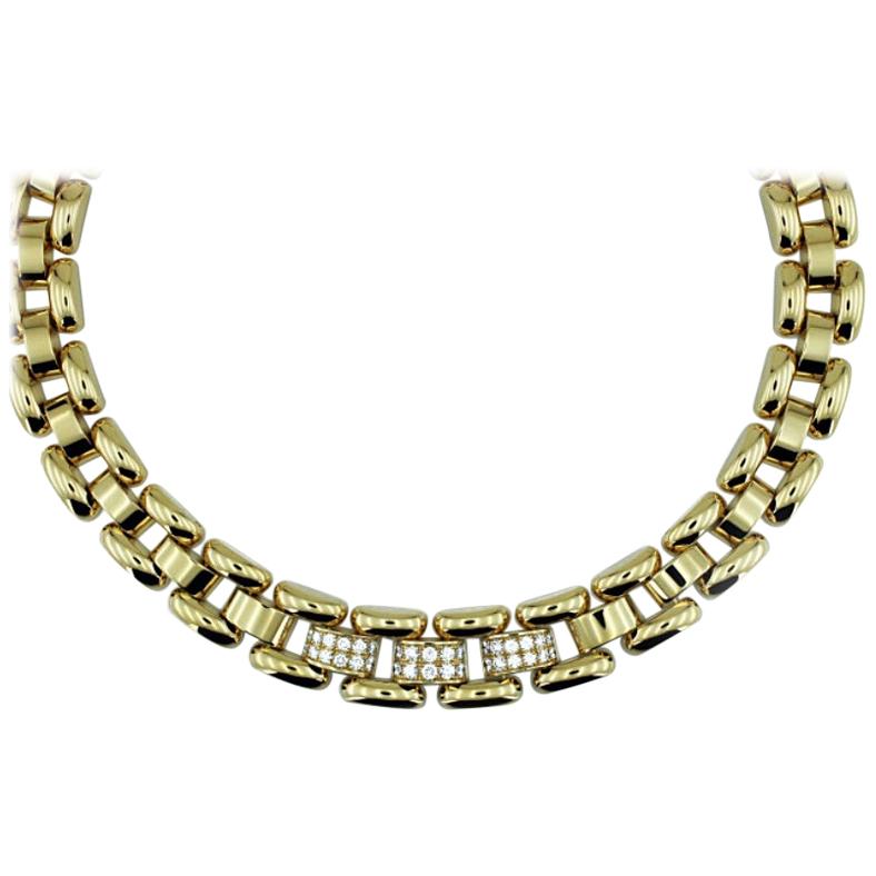 Chopard La Strada Yellow Gold Necklace with Diamonds For Sale