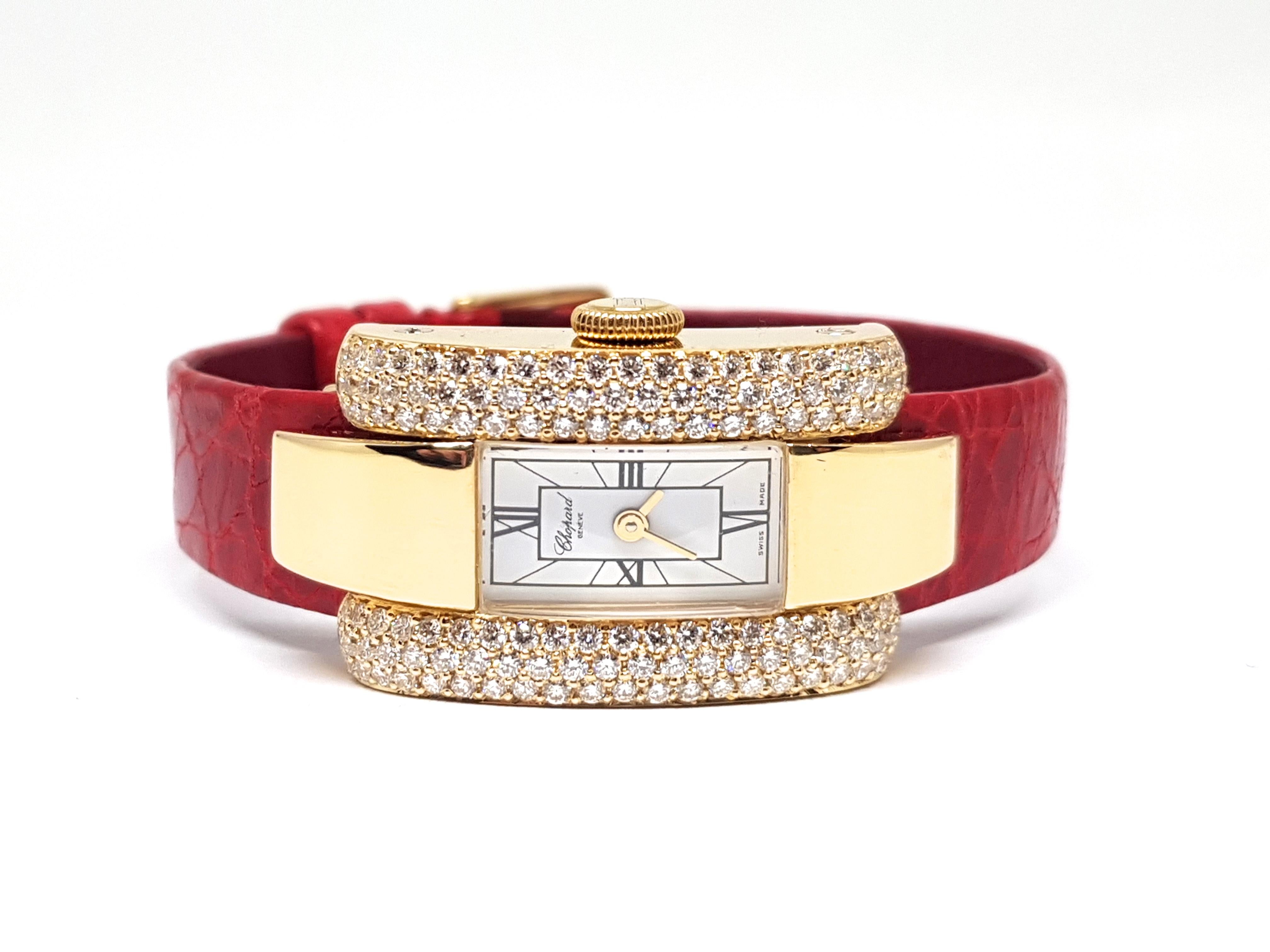 Chopard La Strada Yellow Gold White Diamonds Watch 2