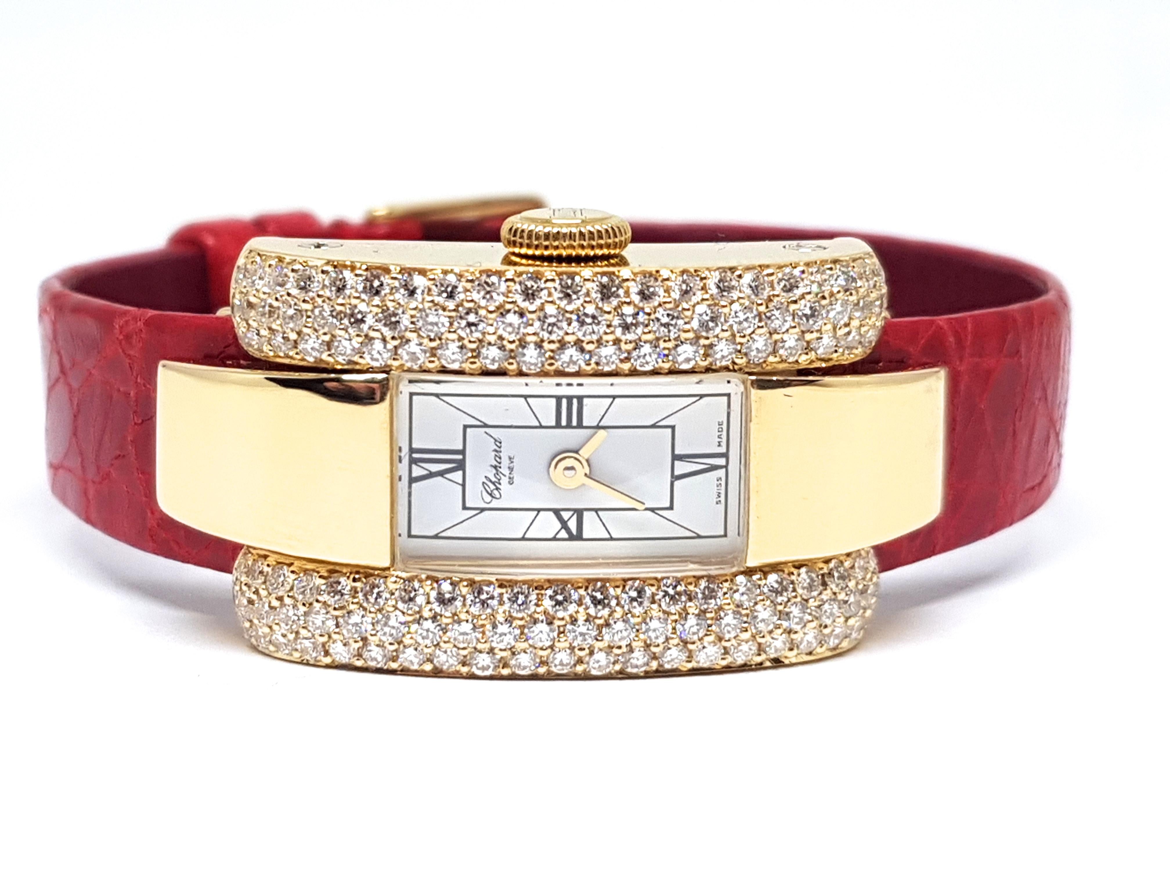 Chopard La Strada Yellow Gold White Diamonds Watch 3