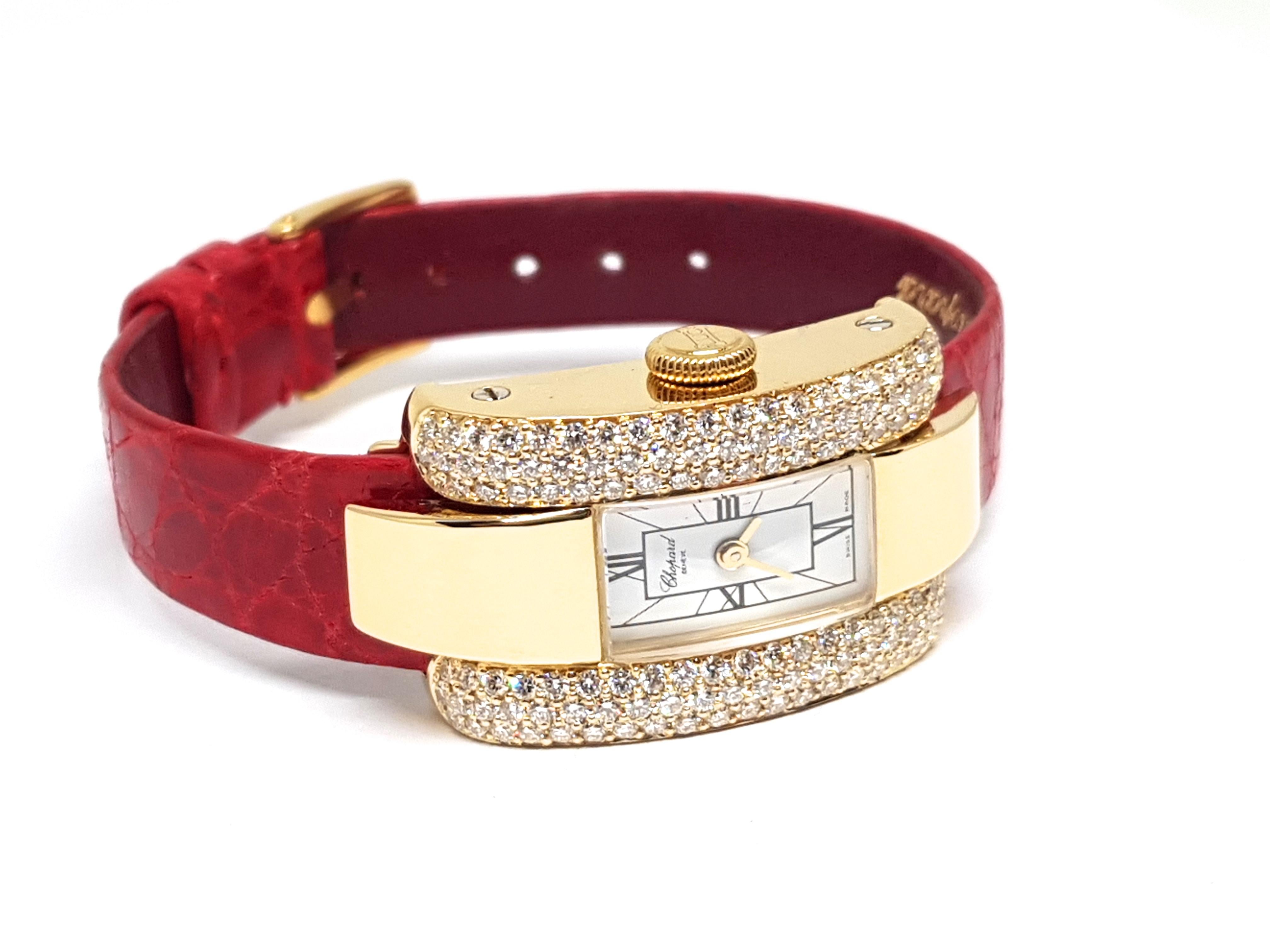 Chopard La Strada Yellow Gold White Diamonds Watch 6