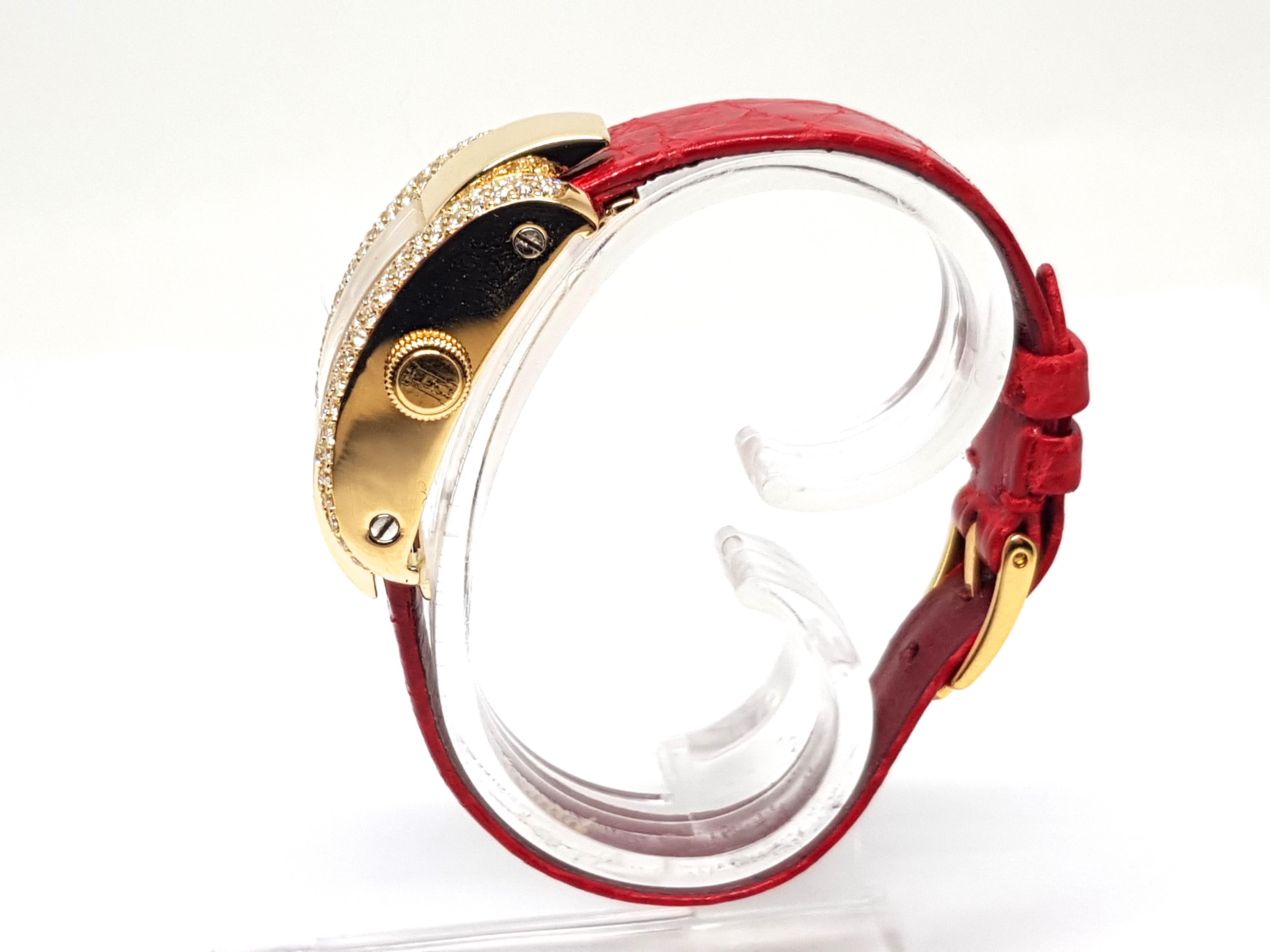 Women's Chopard La Strada Yellow Gold White Diamonds Watch