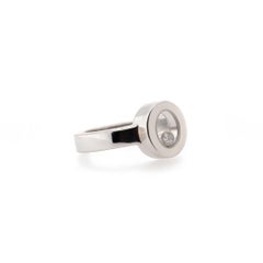 Chopard Ladies 18K White Gold Happy Diamonds Icon Oval Cocktail Ring