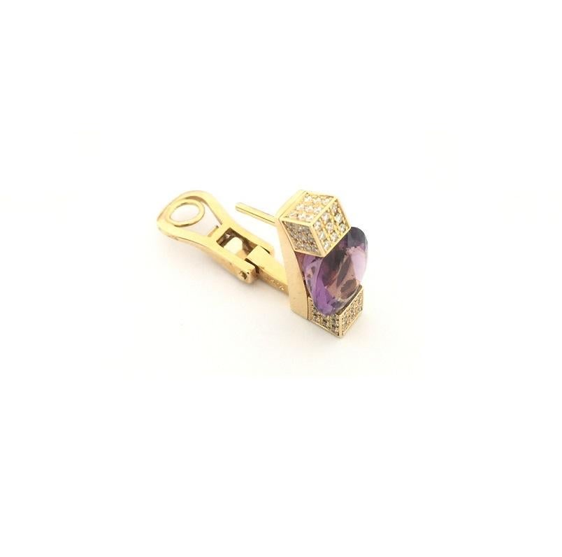Chopard Ladies Amethyst and Diamond Earring 84/3975/5 For Sale 2