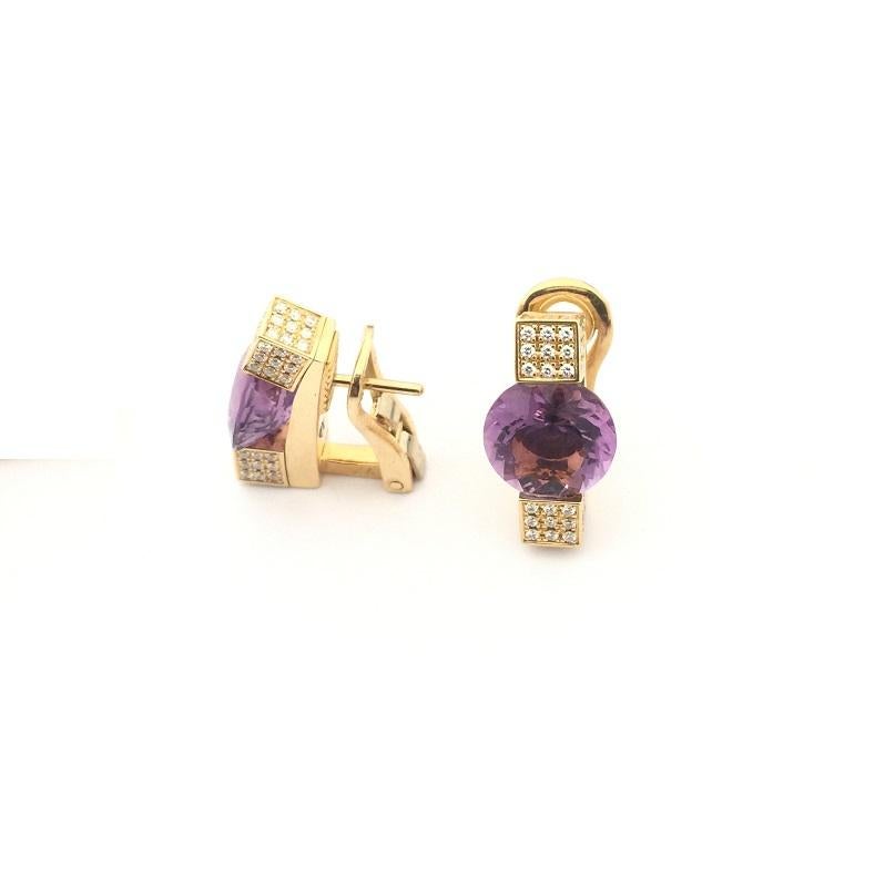 Chopard Ladies Amethyst and Diamond Earring 84/3975/5 For Sale 3
