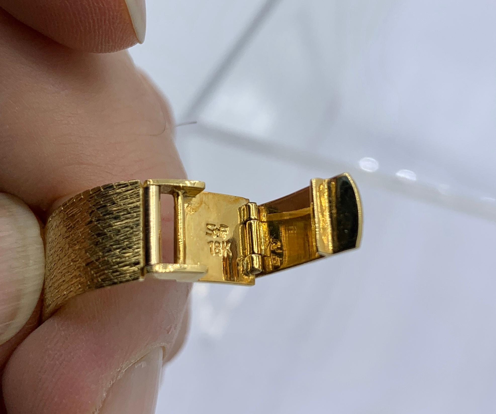 Chopard Ladies Diamond Wristwatch 18 Karat Gold Swiss Watch Retro Mid-Century For Sale 3