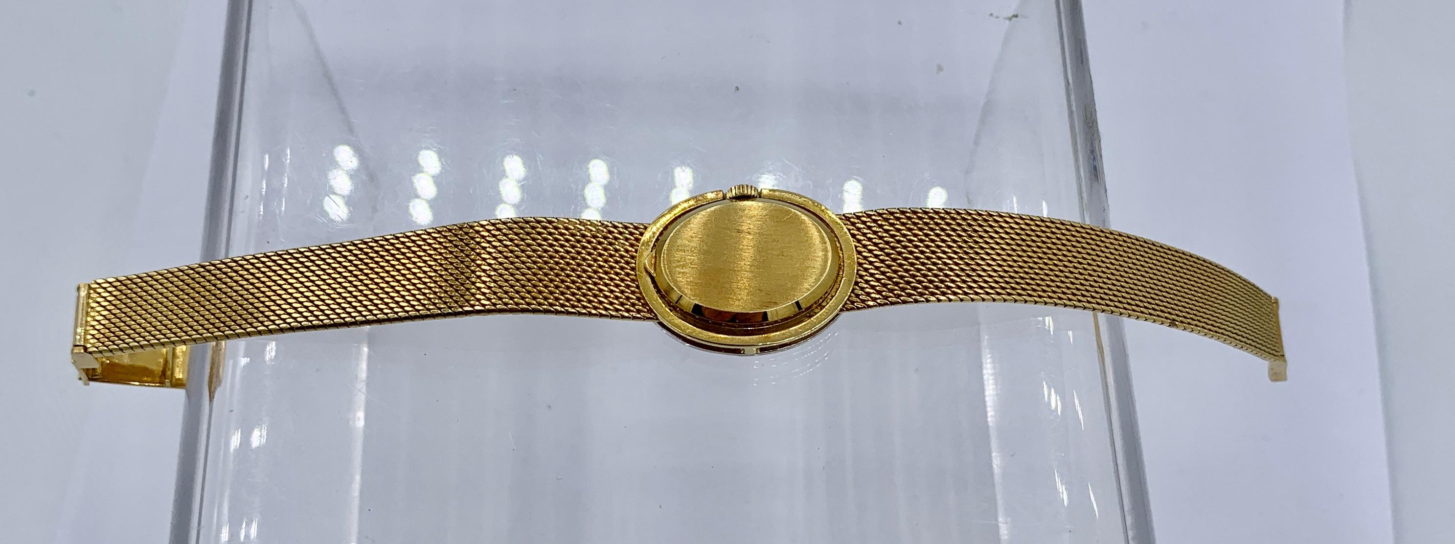 Chopard Ladies Diamond Wristwatch 18 Karat Gold Swiss Watch Retro Mid-Century For Sale 1