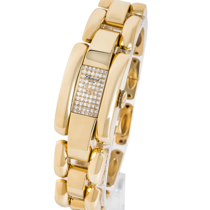 Chopard Ladies Gold Diamond Dial La Strada Wristwatch For Sale 1