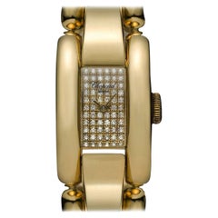 Chopard Ladies Gold Diamond Dial La Strada Wristwatch