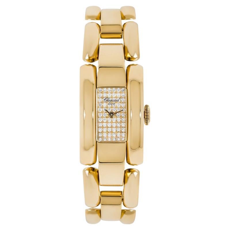 Chopard Ladies Gold Diamond Dial La Strada Wristwatch