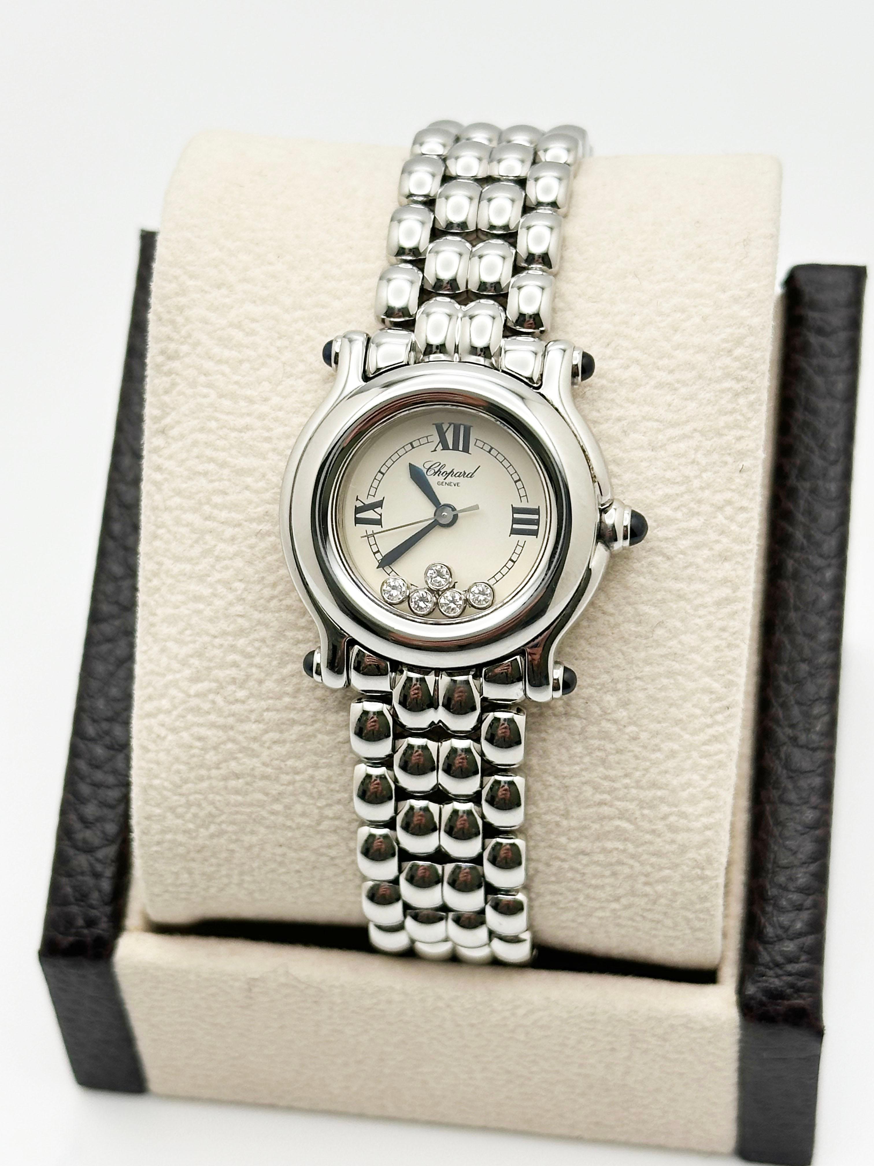 De las mujeres Chopard Ladies Happy Sport 27/8250-23 Diamantes flotantes Acero inoxidable 26mm