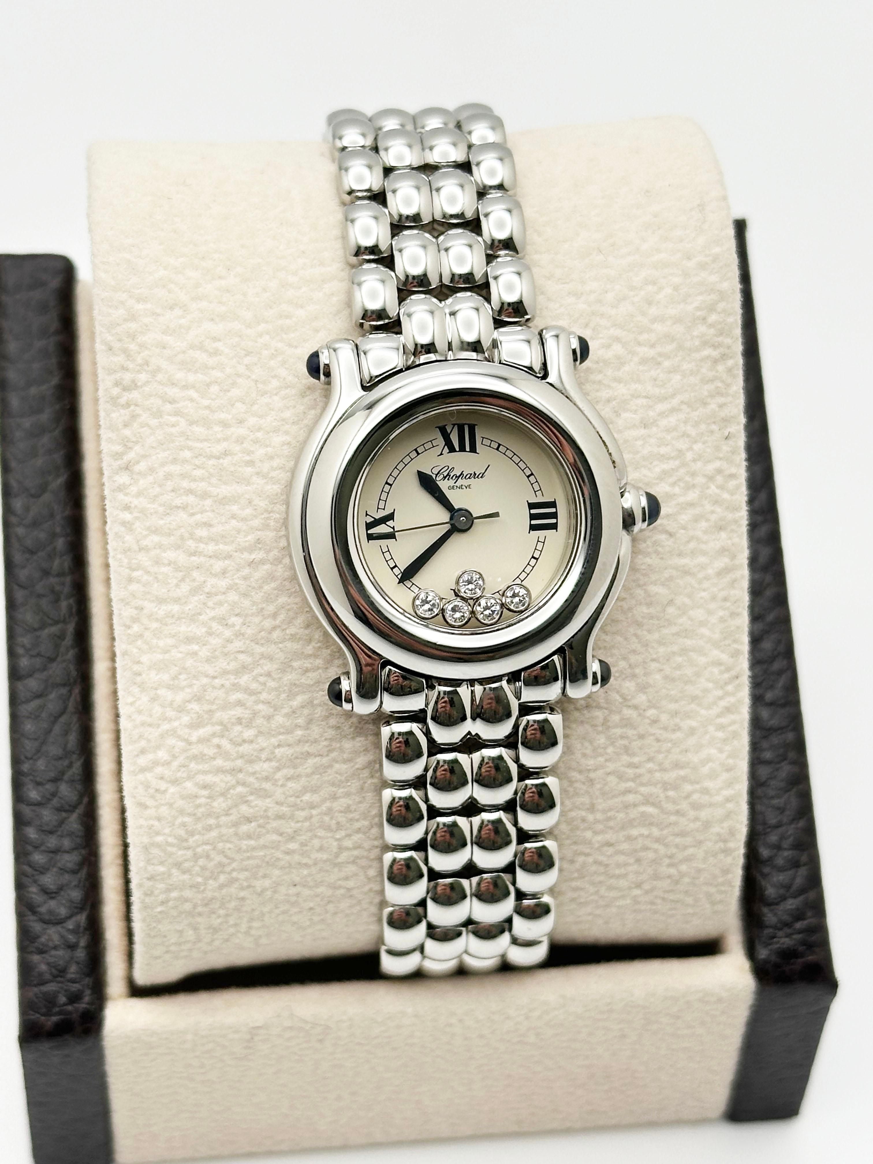 Chopard Ladies Happy Sport 27/8250-23 Diamantes flotantes Acero inoxidable 26mm 1